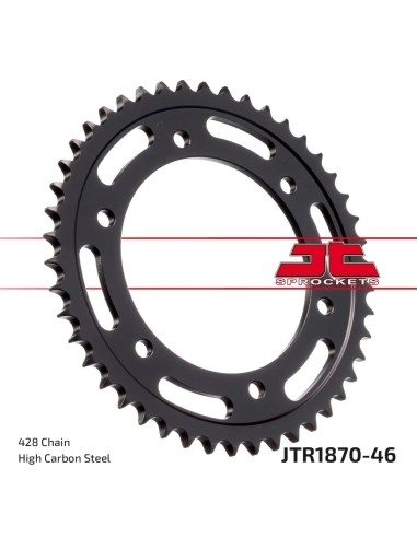 corona moto jt sprockets de acero de 46 dientes jtr1870 46