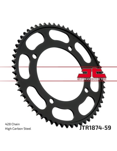 corona moto jt sprockets de acero de 59 dientes 187459jts