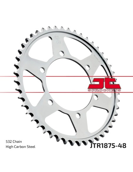 corona moto jt sprockets de acero de 48 dientes jtr1875 48