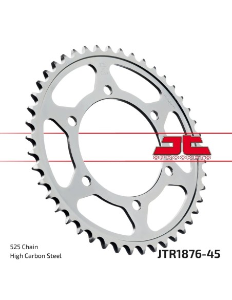 corona moto jt sprockets de acero de 45 dientes jtr1876 45