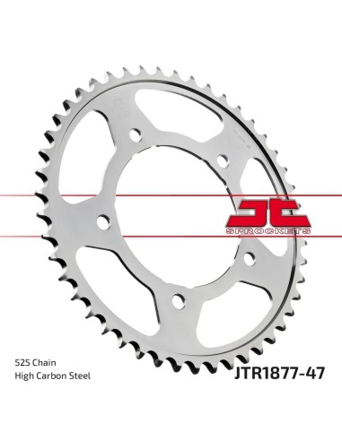 corona moto jt sprockets de acero de 47 dientes jtr1877 47