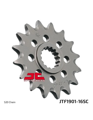 pinon de acero jt sprockets autolimpieza 16 dientes p 520 jtf1901 16sc