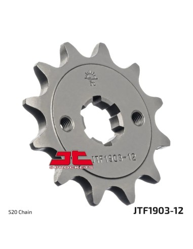 pinon de moto jt sprockets acero 12 dientes p 520 jtf1903 12