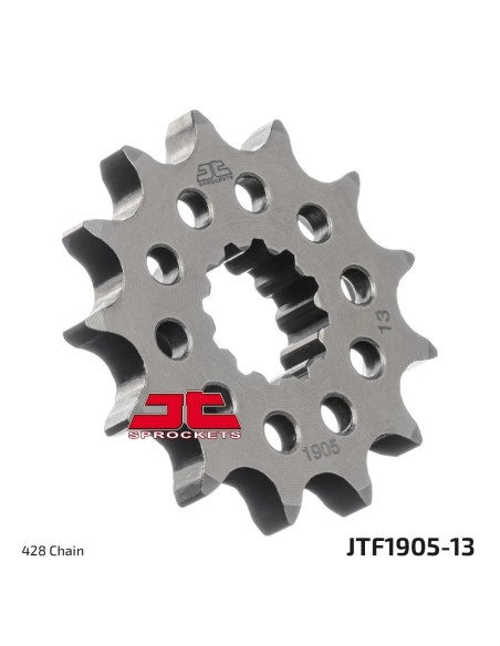 pinon de moto jt sprockets acero 13 dientes p 428 jtf1905 13