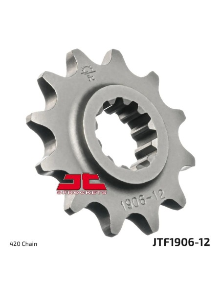 pinon de moto jt sprockets acero 12 dientes p 420 jtf1906 12