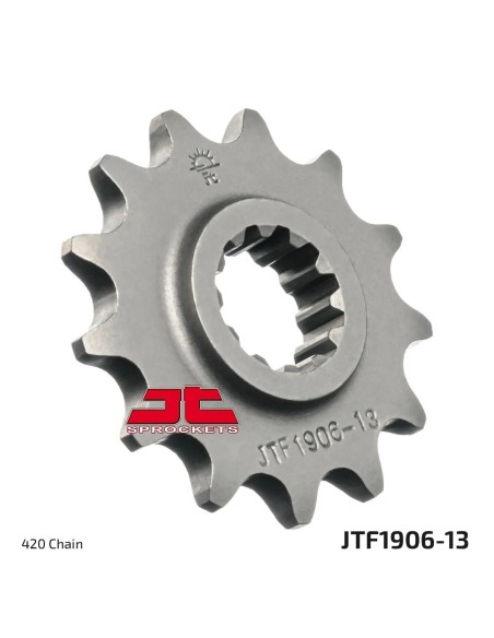 pinon de moto jt sprockets acero 13 dientes p 420 jtf1906 13