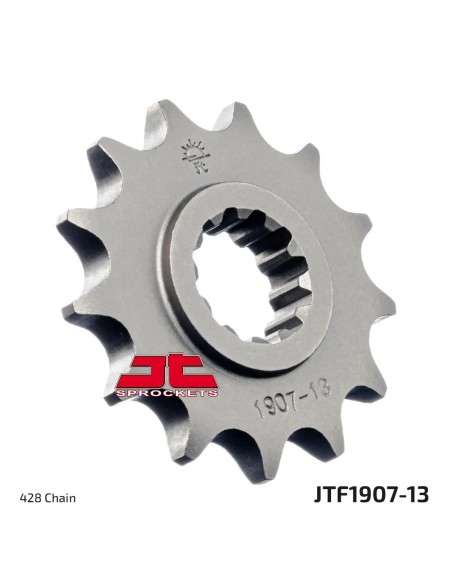 pinon de moto jt sprockets acero 13 dientes p 428 jtf1907 13