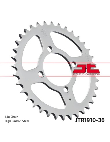 corona moto jt sprockets de acero de 36 dientes jtr1910 36