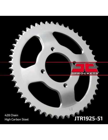 corona moto jt sprockets de acero de 51 dientes jtr1925 51