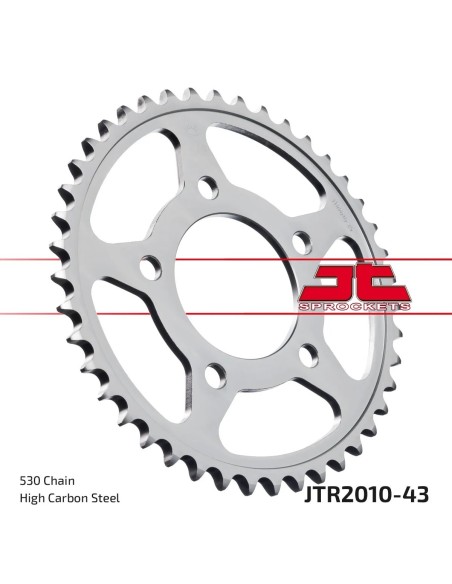 corona moto jt sprockets de acero de 43 dientes jtr2010 43