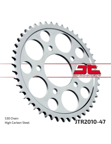corona moto jt sprockets de acero de 47 dientes jtr2010 47