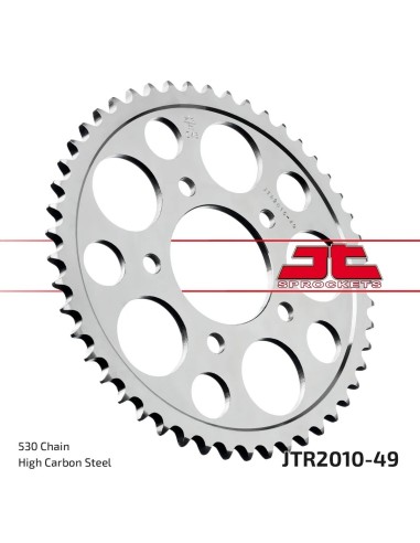 corona moto jt sprockets de acero de 49 dientes jtr2010 49