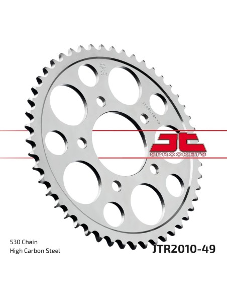 corona moto jt sprockets de acero de 49 dientes jtr2010 49