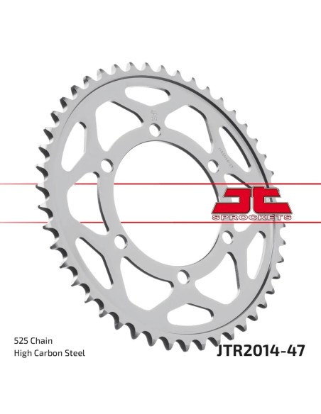 corona moto jt sprockets de acero de 47 dientes jtr2014 47