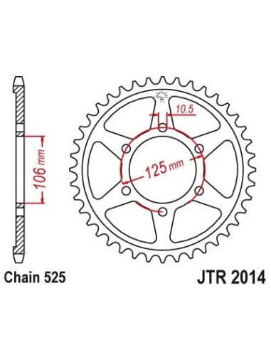 corona triumph 765 street triple 48 dientes jt sprockets jtr2014 48zbk