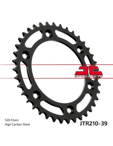 corona moto jt sprockets de acero de 39 dientes jtr210 39