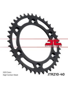 corona moto jt sprockets de acero de 40 dientes jtr210 40