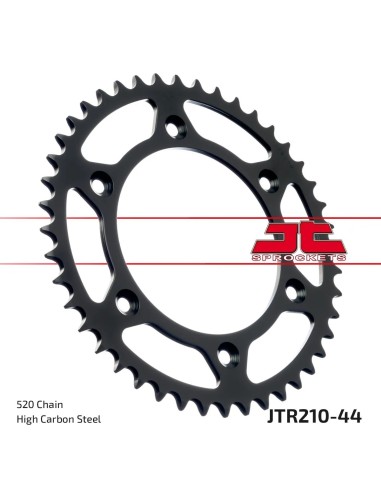 corona moto jt sprockets de acero de 44 dientes jtr210 44