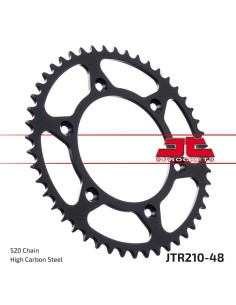 corona moto jt sprockets de acero de 48 dientes jtr210 48