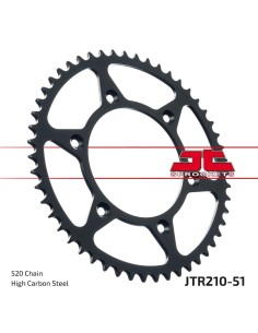 corona moto jt sprockets de acero de 51 dientes jtr210 51