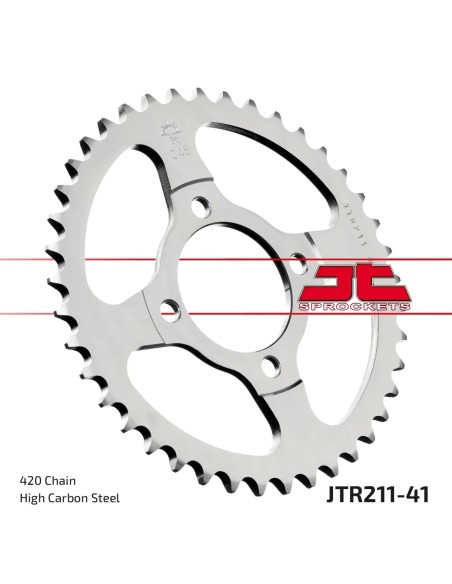 corona moto jt sprockets de acero de 41 dientes jtr211 41