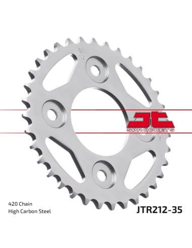 corona moto jt sprockets de acero de 35 dientes jtr212 35