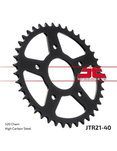 corona moto jt sprockets de acero de 40 dientes jtr21 40