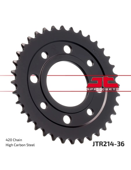 corona moto jt sprockets de acero de 36 dientes jtr214 36