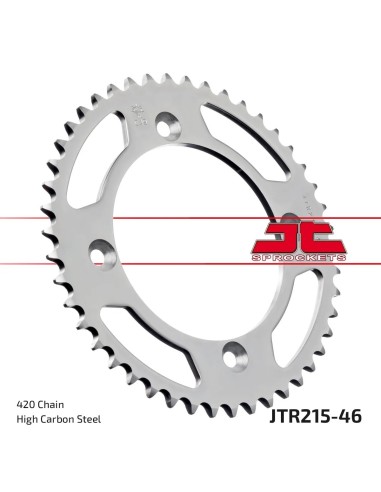 corona moto jt sprockets de acero de 46 dientes jtr215 46