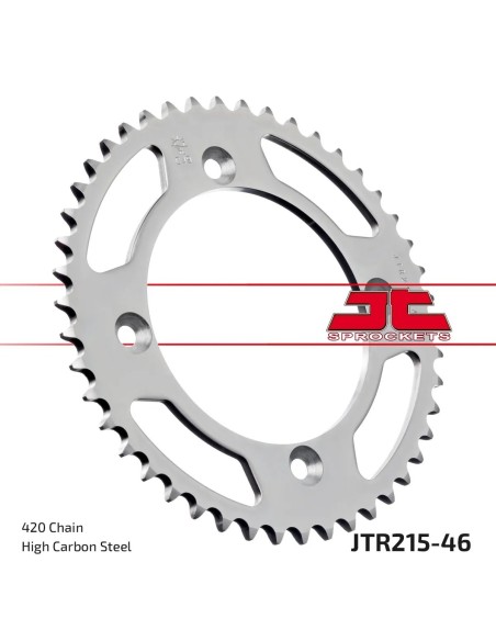 corona moto jt sprockets de acero de 46 dientes jtr215 46