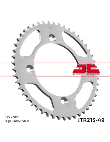 corona moto jt sprockets de acero de 49 dientes jtr215 49
