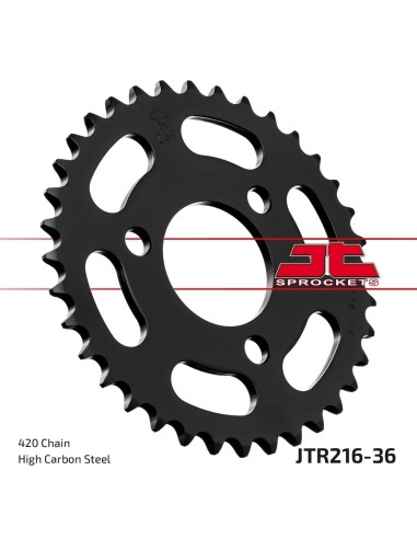 corona moto jt sprockets de acero de 36 dientes jtr216 36