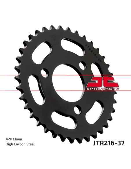 corona moto jt sprockets de acero de 37 dientes jtr216 37