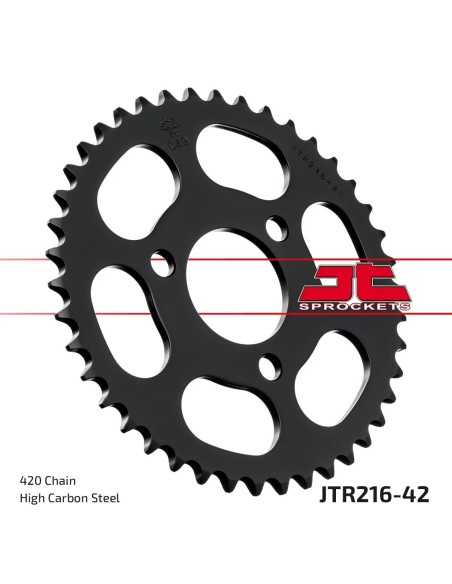 corona moto jt sprockets de acero de 42 dientes jtr216 42