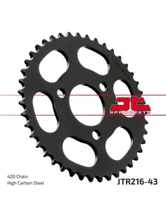 corona moto jt sprockets de acero de 43 dientes jtr216 43