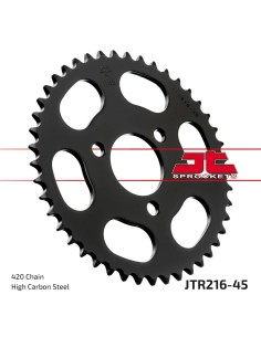 corona moto jt sprockets de acero de 45 dientes jtr216 45