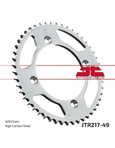 corona moto jt sprockets de acero de 49 dientes jtr217 49