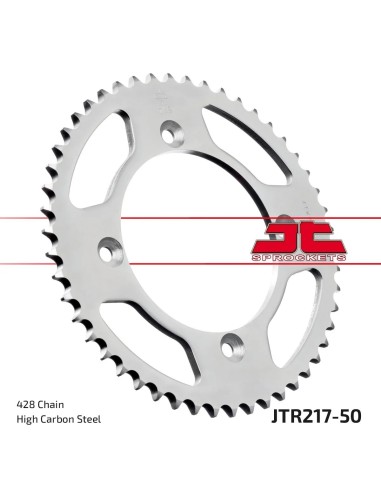 corona moto jt sprockets de acero de 50 dientes jtr217 50