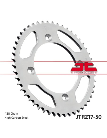 corona moto jt sprockets de acero de 50 dientes jtr217 50