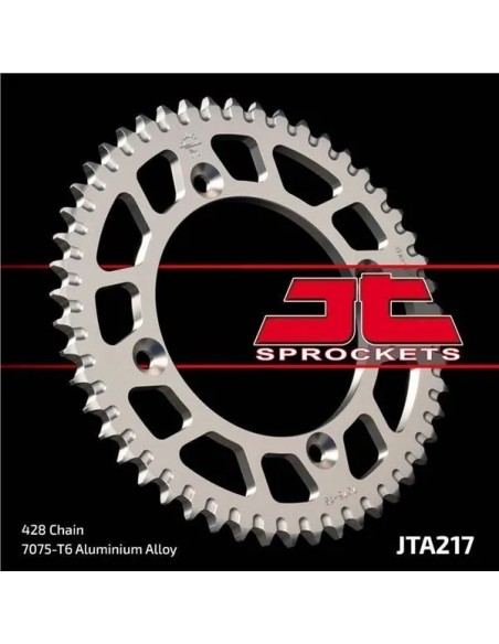 corona moto jt sprockets de aluminio de 56 dientes 21756aljts