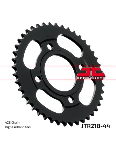 corona moto jt sprockets de acero de 44 dientes jtr218 44