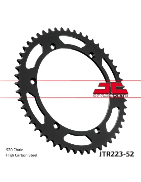 corona moto jt sprockets de acero de 52 dientes jtr223 52