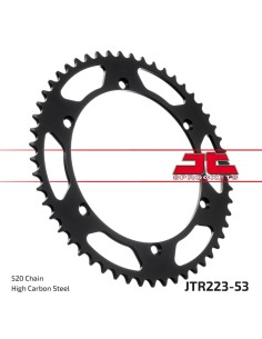 corona moto jt sprockets de acero de 53 dientes jtr223 53