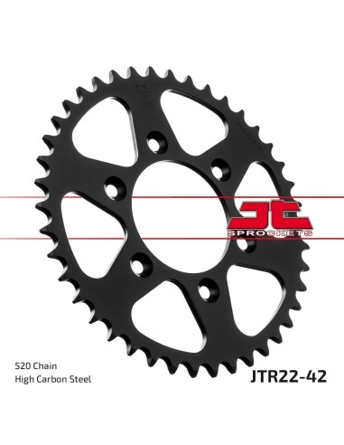 corona moto jt sprockets de acero de 42 dientes jtr22 42