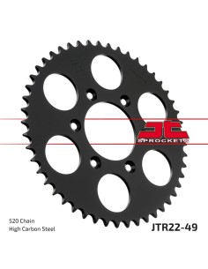 corona moto jt sprockets de acero de 49 dientes jtr22 49