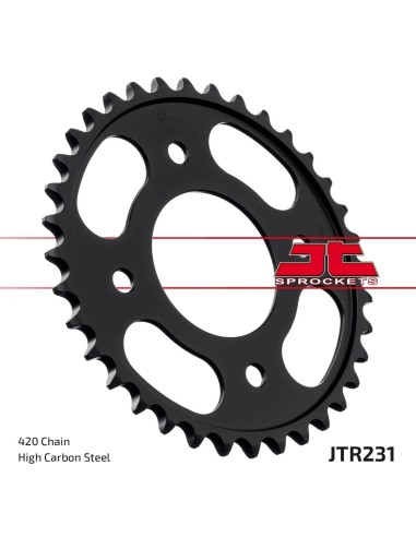 corona moto jt sprockets de acero de 36 dientes jtr231 36
