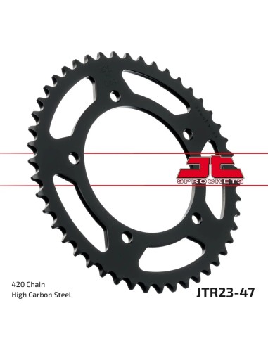 corona moto jt sprockets de acero de 47 dientes jtr23 47