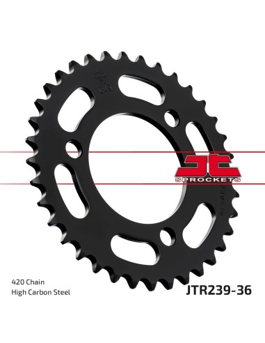 corona moto jt sprockets de acero de 36 dientes jtr239 36