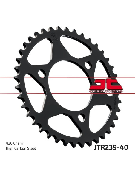 corona moto jt sprockets de acero de 40 dientes jtr239 40