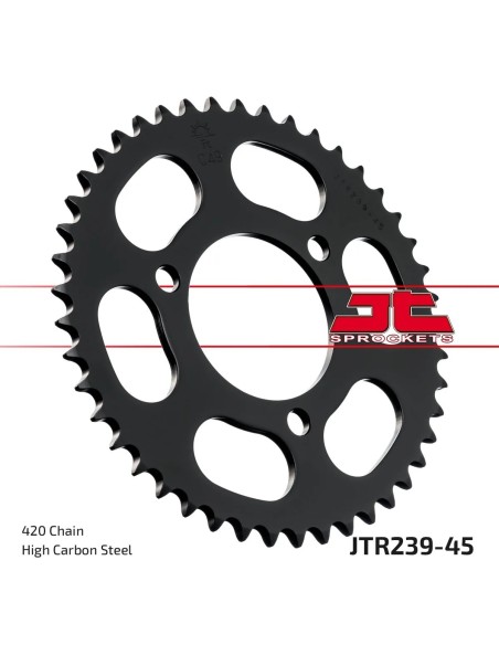 corona moto jt sprockets de acero de 45 dientes jtr239 45